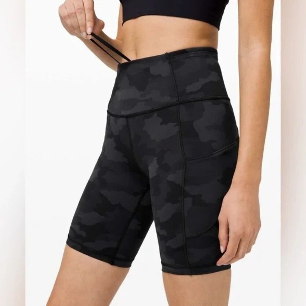 Fast and Free High-Rise Short 8" in Heritage 365 Camo Deep Coal Multi